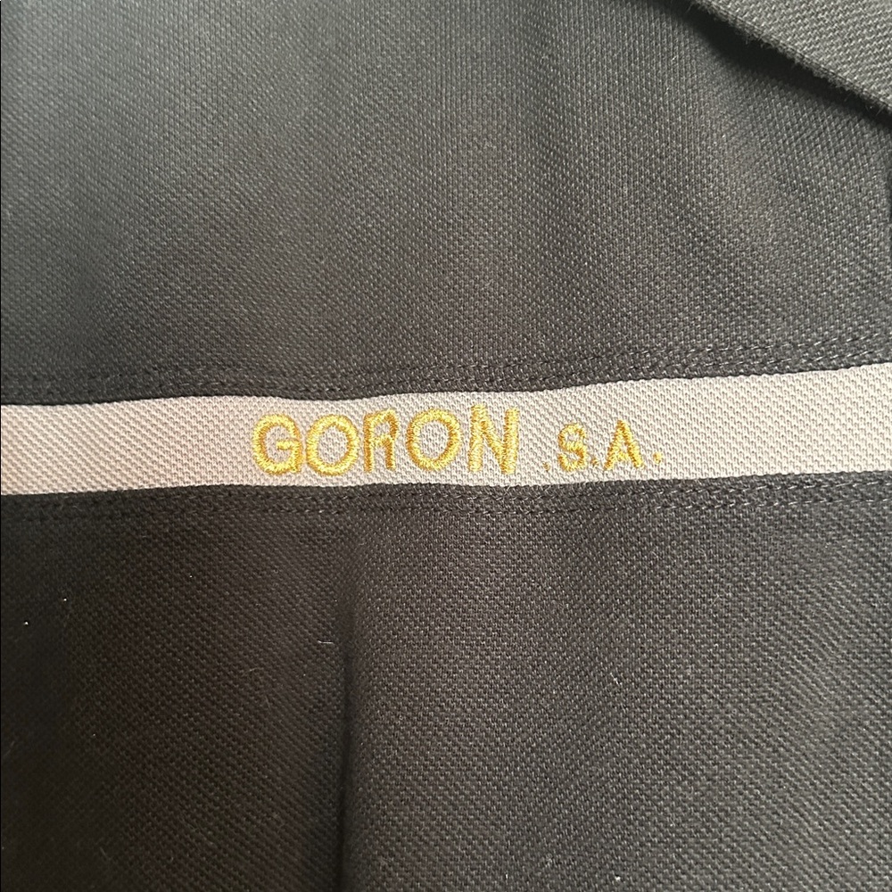 Black Security Polo Shirt says Goron S.A, Security - Picture 3 of 6